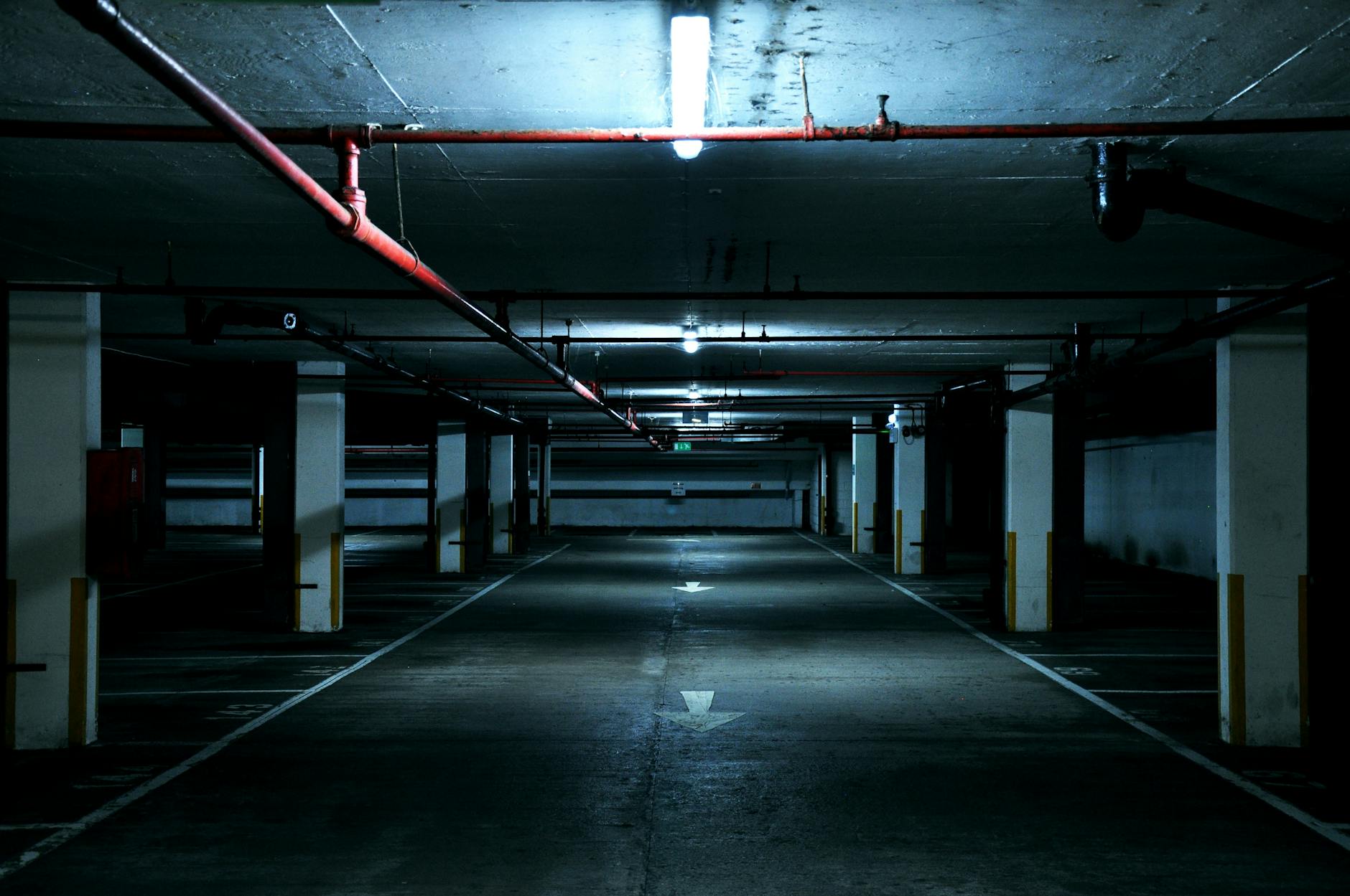 photo of empty underground parking lot