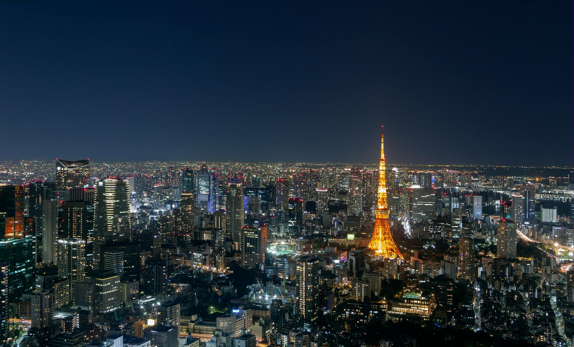 panorama of tokyo at night